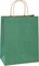 Shopping Bags 8x4.25x10.5 Inches 100Pcs Gift Bags Kraft Bags Retail Bags Green Stripe Paper Bags with Handles Bulk, 100% Recycled Paper Gift Bags